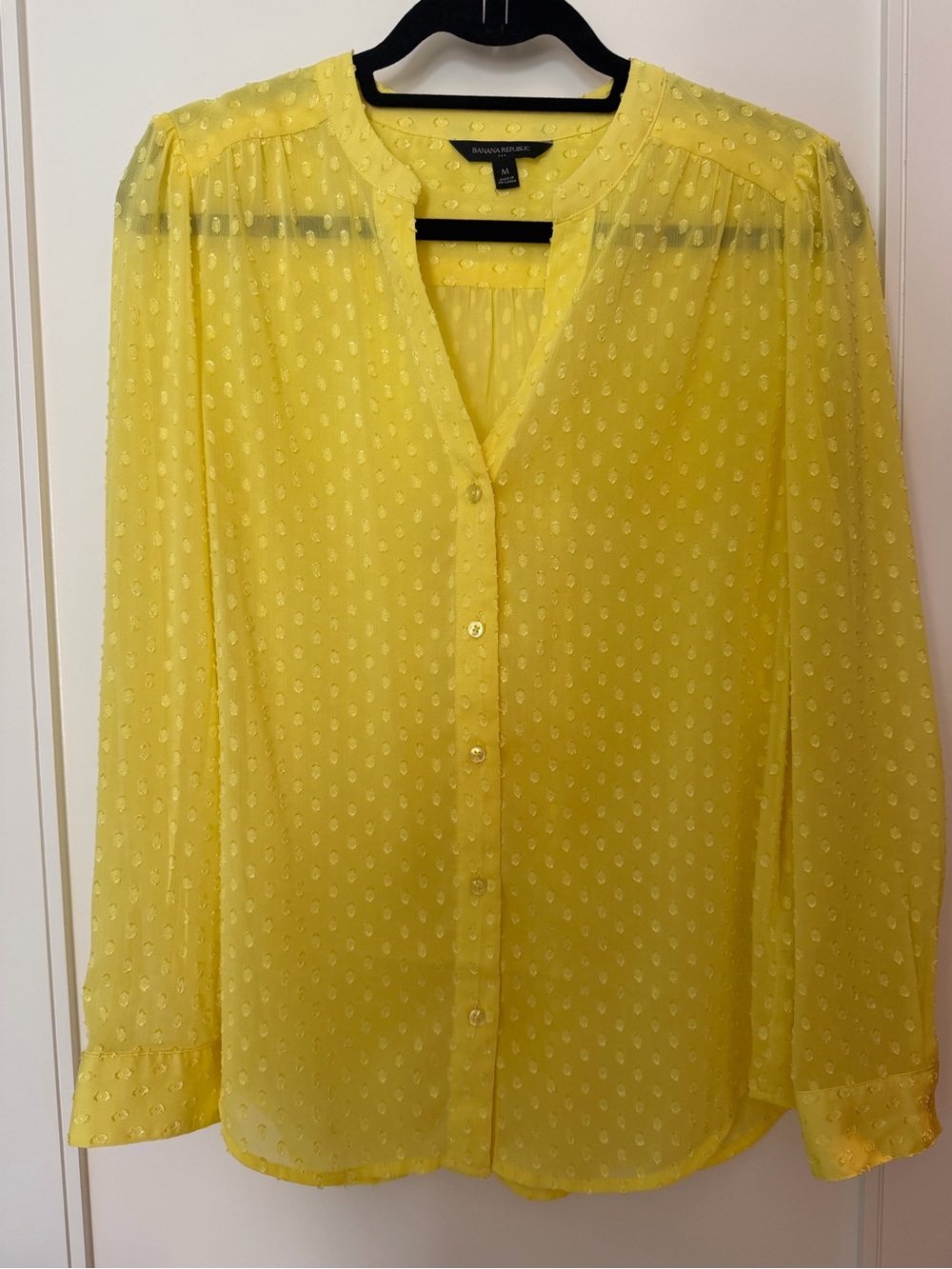 Yellow button down